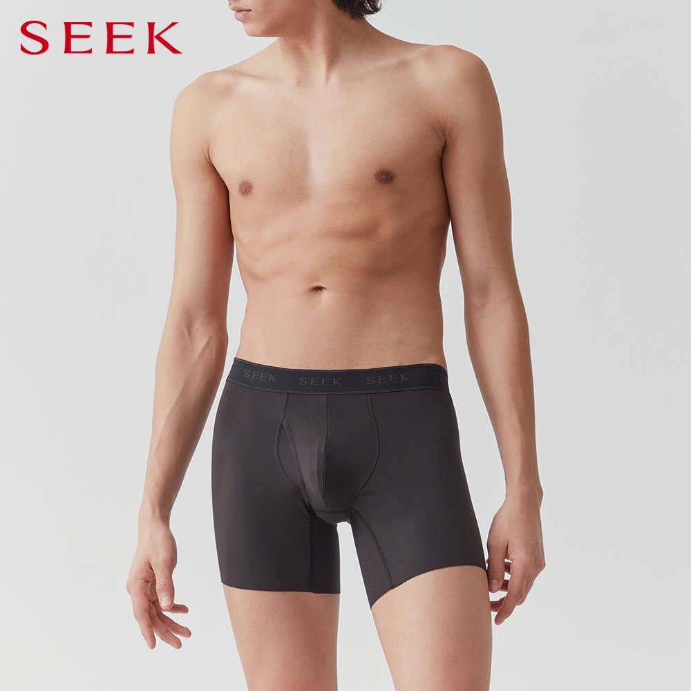 【毛邊】 中長版拳擊內褲 (前開口) 【SALE】